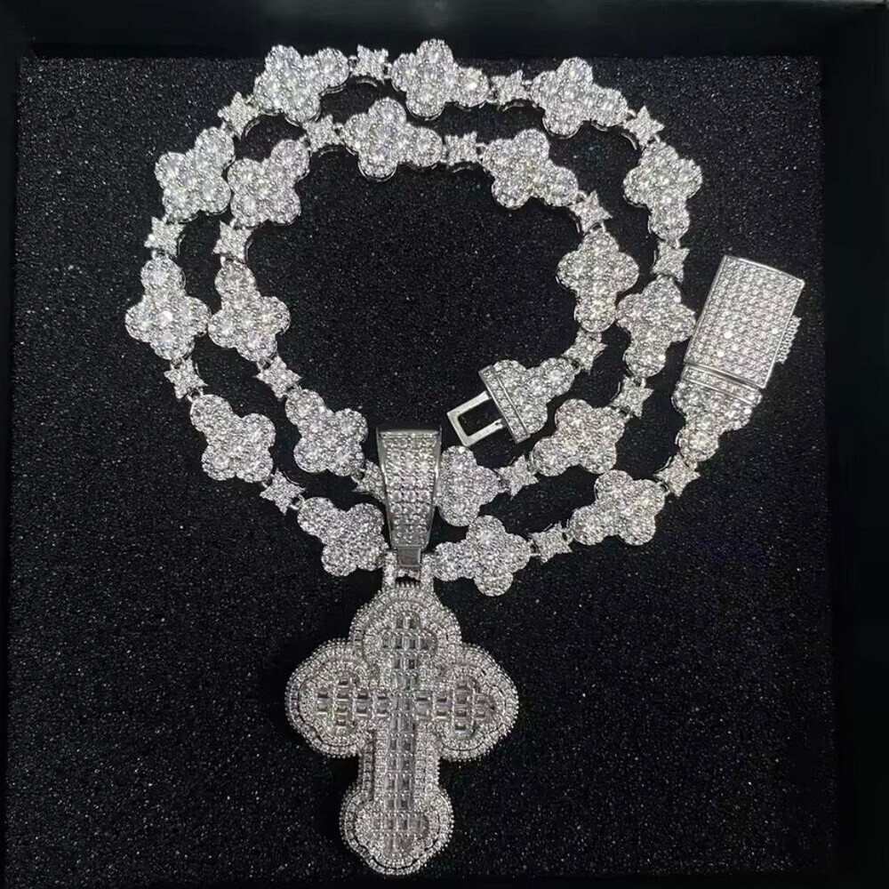 Iced Out Cross Necklace And 151 E